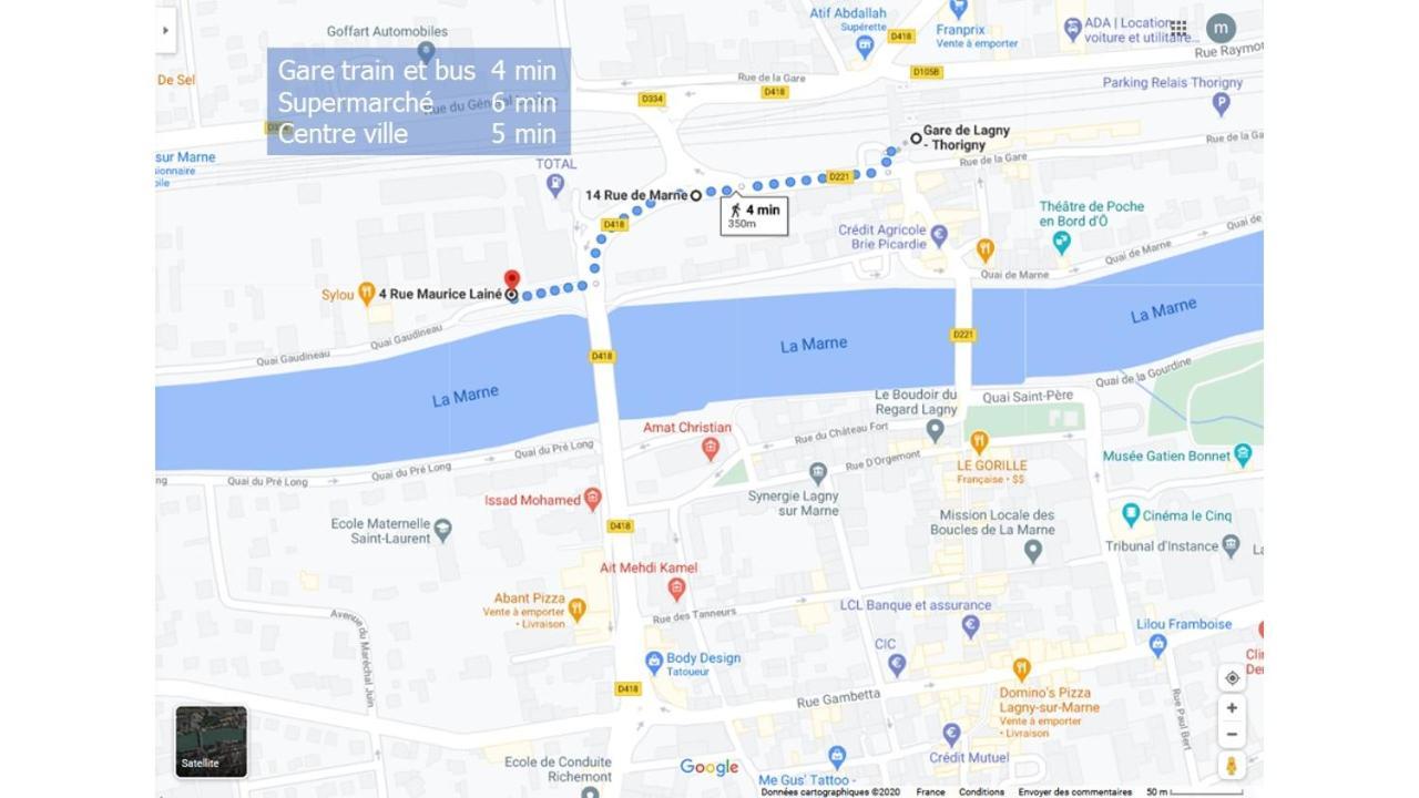 Apartament Les 4 Reflets De La Marne Pomponne Zewnętrze zdjęcie